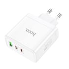 Мережевий зарядний пристрій HOCO N30 Glory PD65W three-port(2C1A) fast charger White