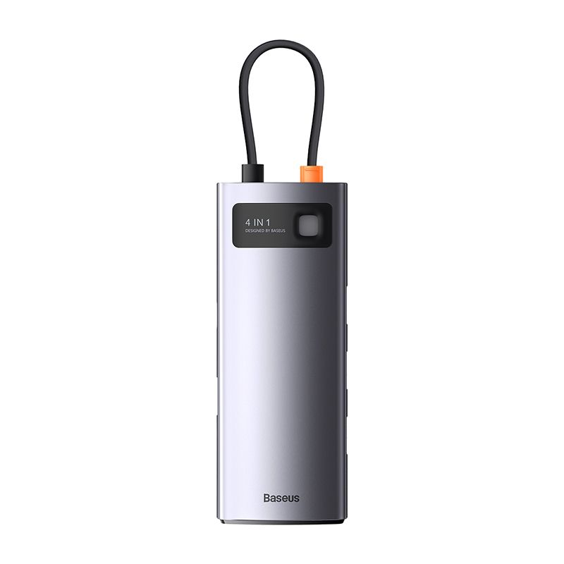 USB-хаб Baseus Metal Gleam Series 4-in-1 Multifunctional Type-C HUB Docking Station Gray（Type-C to USB3.0*4）