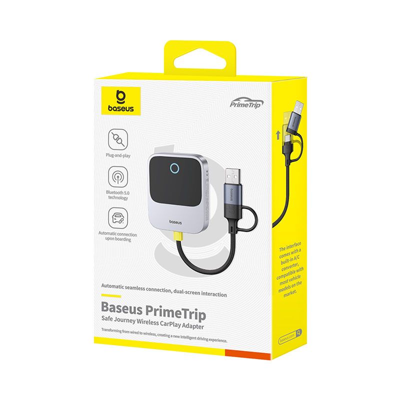 Адаптер Baseus SafeJourney Series Wireless CarPlay Adapter Space Grey