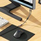 Аудіокабель HOCO UPA21 2-in-1 3.5 headset audio adapter cable(female to 2*male) 0.25m Metal Gray