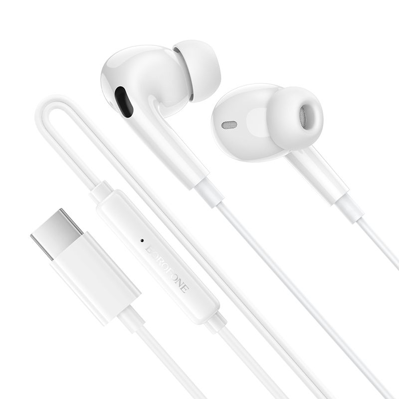 Навушники дротові BOROFONE BM100 Pro (Type-C) White