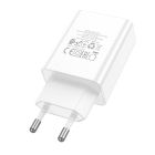 Мережевий зарядний пристрій BOROFONE BA21A Pro Long journey single port PD20W charger White