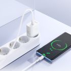Мережевий зарядний пристрій з кабелем BOROFONE BA99A Breeze single port PD20W charger set(C to C) White