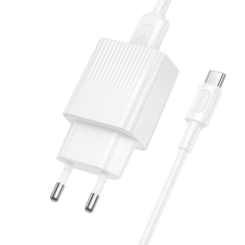 Мережевий зарядний пристрій з кабелем BOROFONE BAS71A Source single-port charger set(Type-C) White