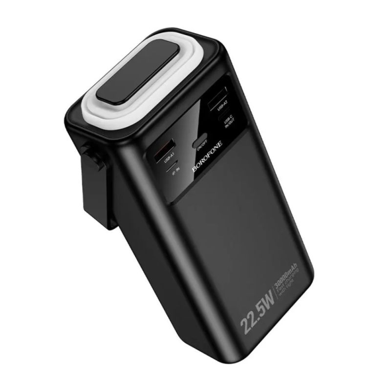 Зовнішній акумулятор BOROFONE BJ65 High 22.5W+PD20W+four-cables power bank(30000mAh) Black