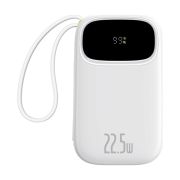 Зовнішній акумулятор Baseus EnerFill FC31 Digital Display Power Bank with 2 Built-in Cables 20000mAh 22.5W Moon White