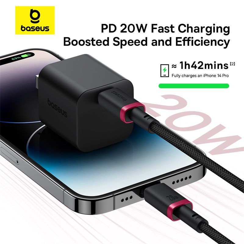 Кабель Baseus Dura Series Fast Charging Cable Type-C to iP 20W 1m Grey+Black
