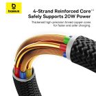Кабель Baseus Dura Series Fast Charging Cable Type-C to iP 20W 1m Grey+Black