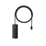 USB-хаб Baseus Lite Series 4-Port Type-C HUB Adapter (Type-C to USB 3.0*4 ) 1m Black