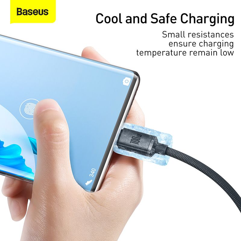 Кабель Baseus Crystal Shine Series Fast Charging Data Cable USB to Type-C 100W 2m Black