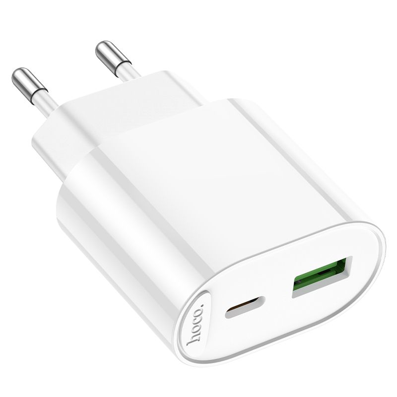 Мережевий зарядний пристрій HOCO C109A(PD20W+QC3.0) Fighter PD20W+QC3.0 charger White