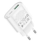 Мережевий зарядний пристрій HOCO C109A(PD20W+QC3.0) Fighter PD20W+QC3.0 charger White