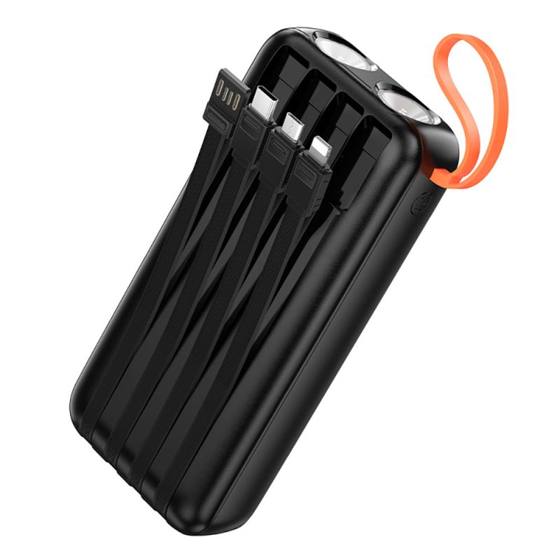 Зовнішній акумулятор Hoco J151A Spirit dual lighting four-cable power bank(20000mAh)