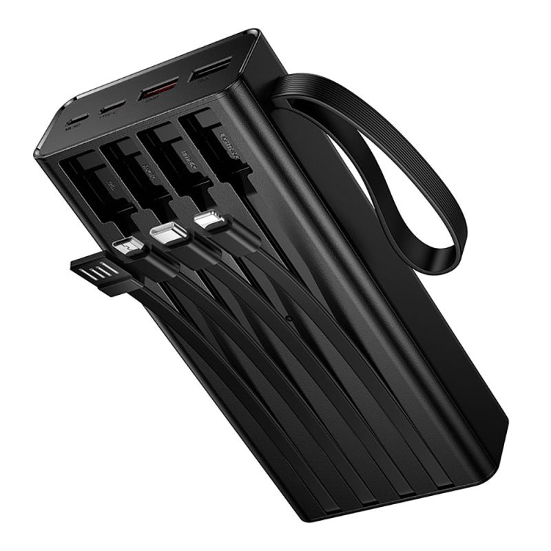 Зовнішній акумулятор Hoco J155 Shine 22.5W+PD20W+light 4-cable power bank(20000mAh)