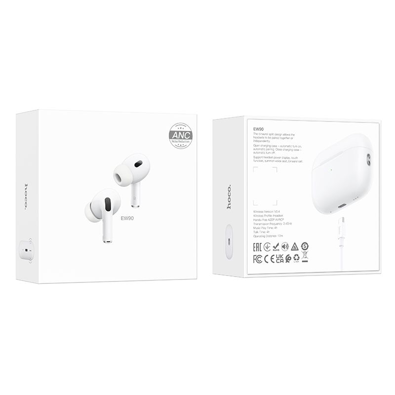 Бездротові навушники HOCO EW90 True wireless ANC noise reduction BT headset White