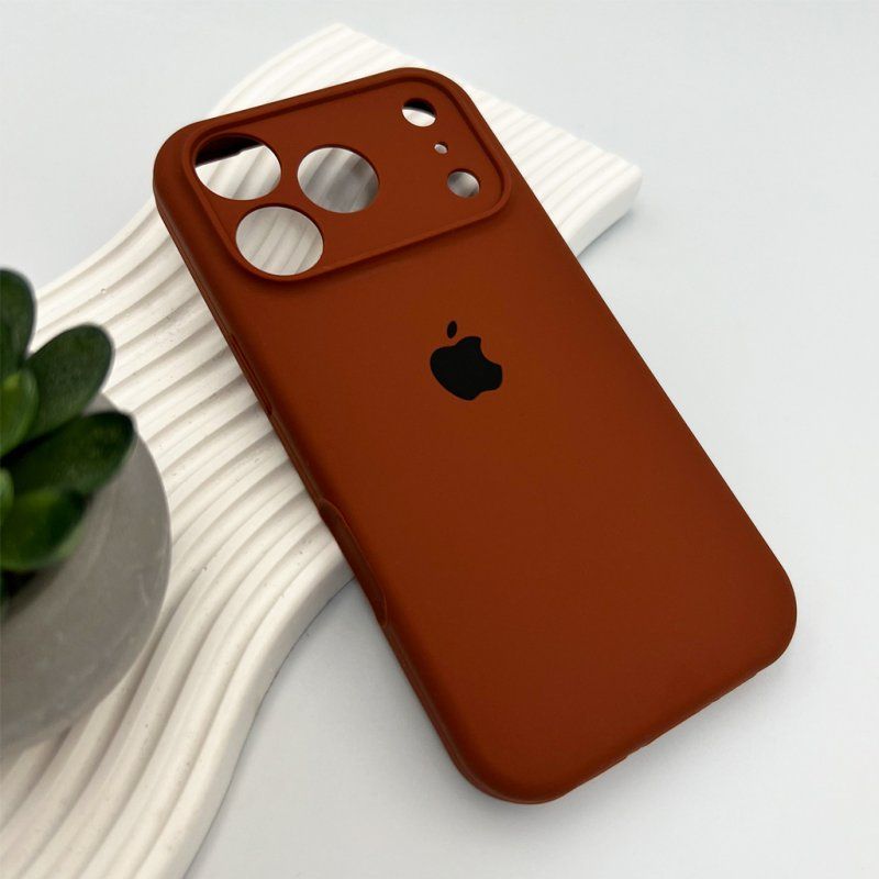 Чохол для смартфона Silicone Full Case AA Camera Protect for Apple iPhone 17 Pro Max 42,Saddle Brown
