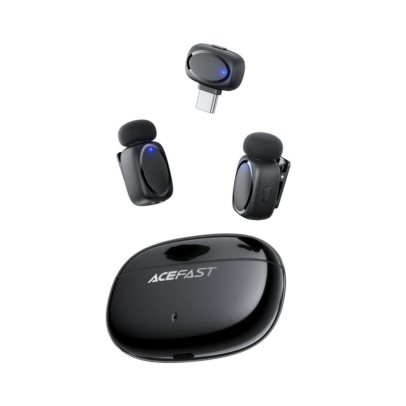 Бездротова мікрофонна система ACEFAST R2 dual-mic (Type-C) Black