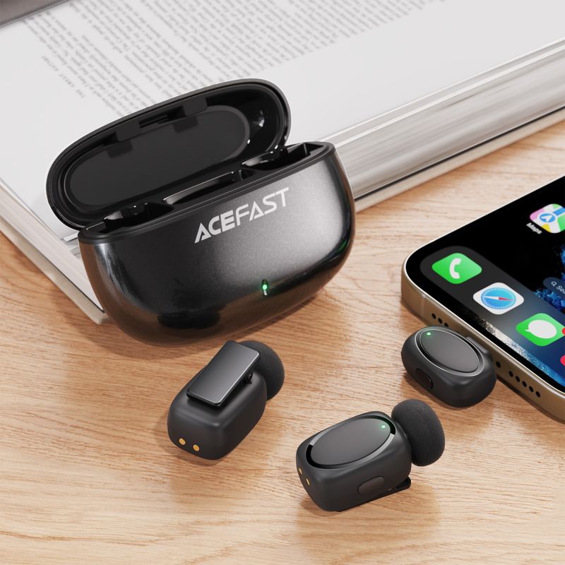 Бездротова мікрофонна система ACEFAST R2 dual-mic (Type-C) Black