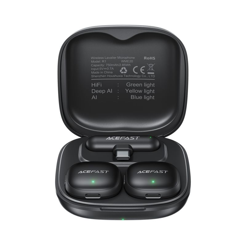 Бездротова мікрофонна система ACEFAST R1 dual-mic (Type-C) Black