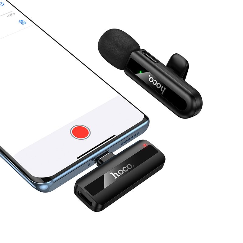 Бездротова мікрофонна система HOCO L20 Fair wireless microphone Type-C Black