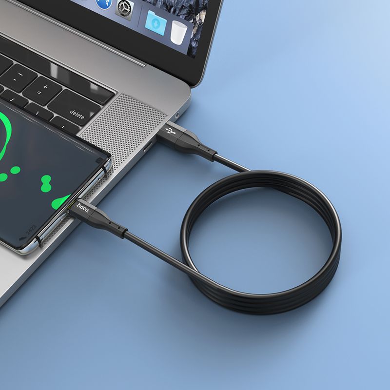 Кабель Hoco X72 Creator silicone charging data cable for Type-C Black