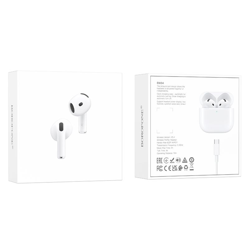 Бездротові навушники BOROFONE BW94 True wireless stereo headset White