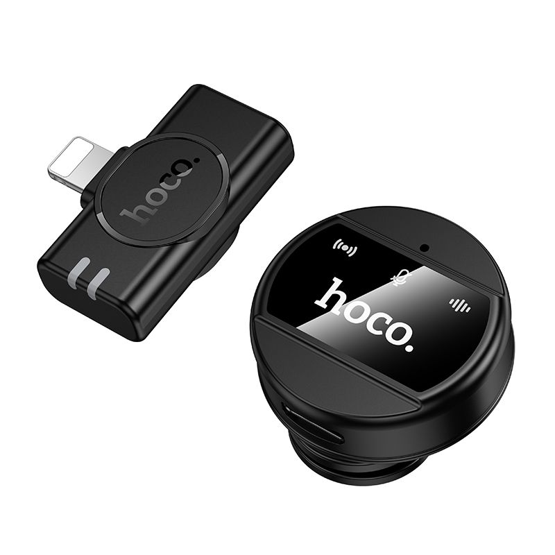 Бездротова мікрофонна система HOCO L21 Charm wireless microphone iP Black