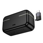 Бездротова мікрофонна система HOCO L22 Bright 2-in-1 wireless microphone with case(iP/Type-C) Black