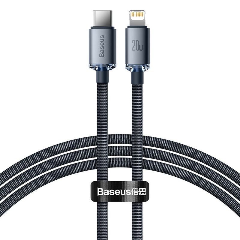 Кабель Baseus Crystal Shine Series Fast Charging Data Cable Type-C to iP 20W 2m Black