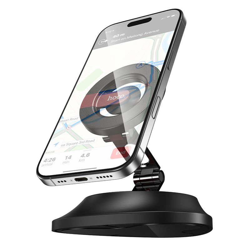 Автотримач для телефона HOCO H90 Tower folding ring magnetic car holder(dashboard)