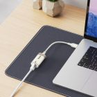 Кабель-перехідник HOCO UA41 Crystal USB ethernet adapter(100 mbps) apricot