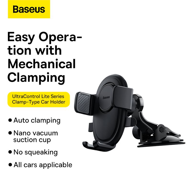 Автотримач для телефона Baseus UltraControl Lite Series Car Holder Cluster Black