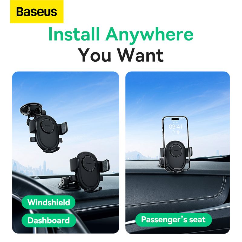 Автотримач для телефона Baseus UltraControl Lite Series Car Holder Cluster Black