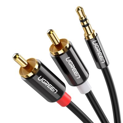 Аудіокабель UGREEN AV116 3.5mm Male to 2RCA Male Cable 2m Black