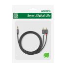 Аудіокабель UGREEN AV116 3.5mm Male to 2RCA Male Cable 2m Black