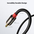Аудіокабель UGREEN AV116 3.5mm Male to 2RCA Male Cable 2m Black