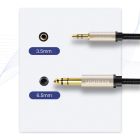 Аудіокабель UGREEN AV127 3.5mm to 6.35mm TRS Stereo Audio Cable 1m Gray