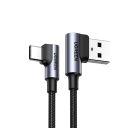 Кабель UGREEN US176 Right Angle USB-A to USB-C Cable 1m (Space Gray)