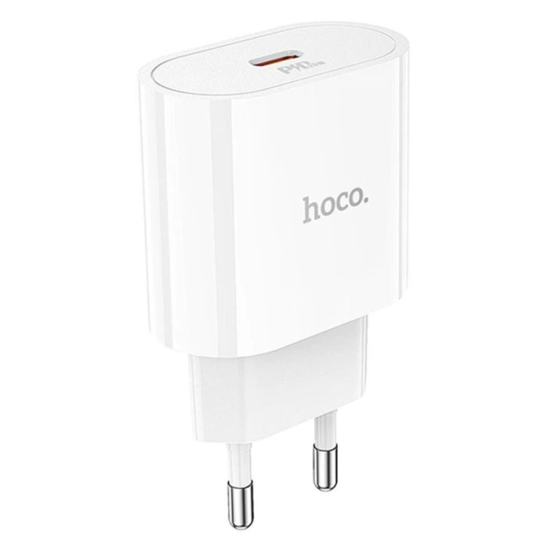 Мережевий зарядний пристрій HOCO C94A Metro single port PD20W charger set(Type-C to Type-C) White