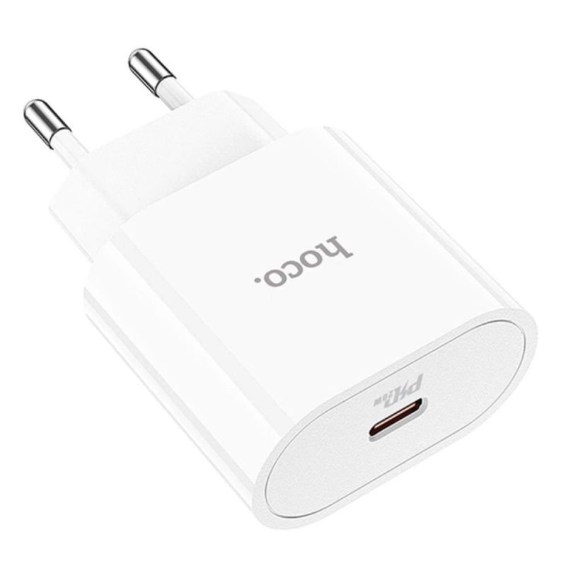 Мережевий зарядний пристрій HOCO C94A Metro single port PD20W charger set(Type-C to Type-C) White