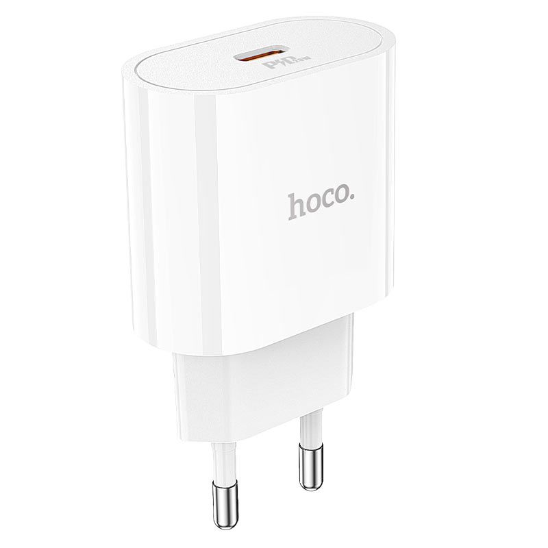 Мережевий зарядний пристрій з кабелем HOCO C94A Metro single port PD20W charger White
