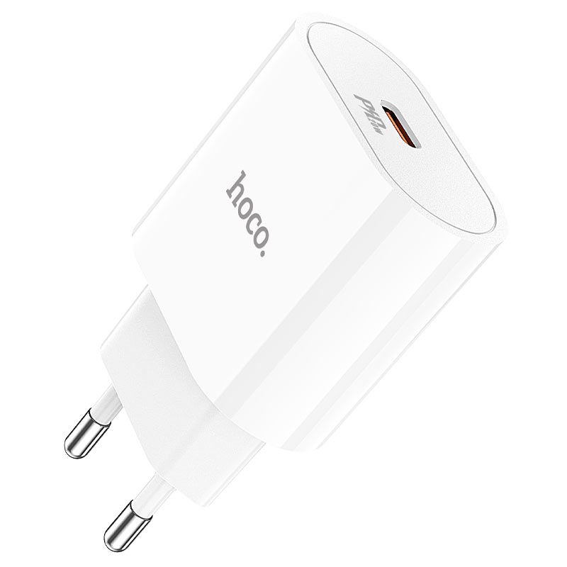 Мережевий зарядний пристрій з кабелем HOCO C94A Metro single port PD20W charger White