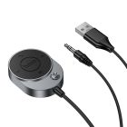 Bluetooth-ресивер HOCO E150 Path car AUX BT receiver with cable Metal Gray