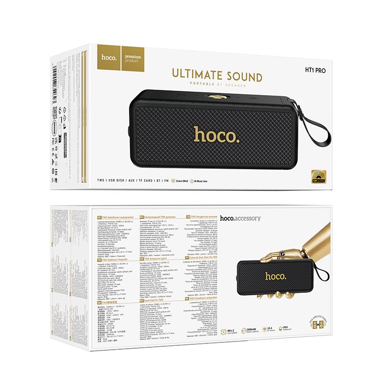 Портативна колонка HOCO HT1 Pro Marquis sports BT speaker Black