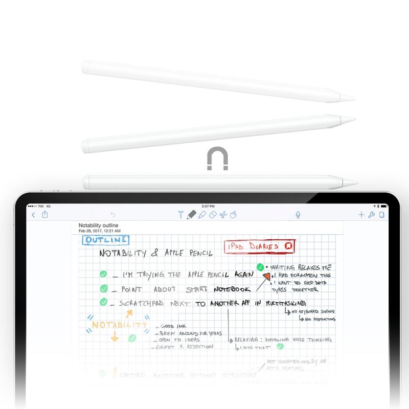 Стилус Acefast V1 universal capacitive pen White