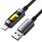 Кабель ACEFAST C21-04 USB-A to USB-C fantasy color series braided Charging data cable Black