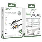 Кабель ACEFAST C21-04 USB-A to USB-C fantasy color series braided Charging data cable Black