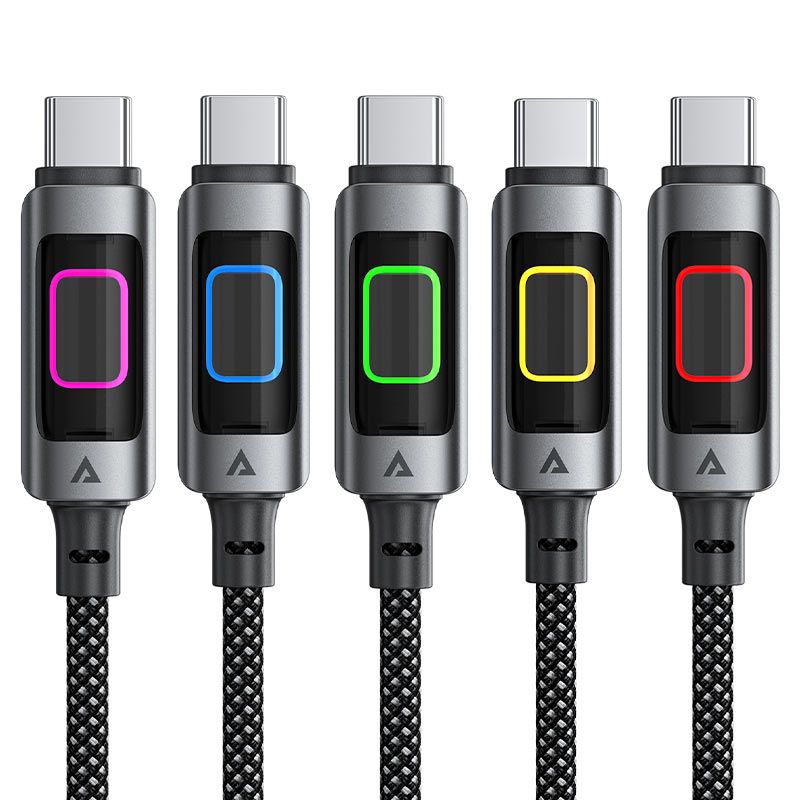 Кабель ACEFAST C21-04 USB-A to USB-C fantasy color series braided Charging data cable Black