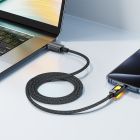 Кабель ACEFAST C21-04 USB-A to USB-C fantasy color series braided Charging data cable Black