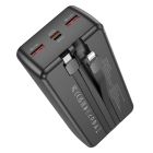Зовнішній акумулятор BOROFONE BJ57B Graceful 22.5W+PD20W fully compatible power bank with cable(30000mAh) Black